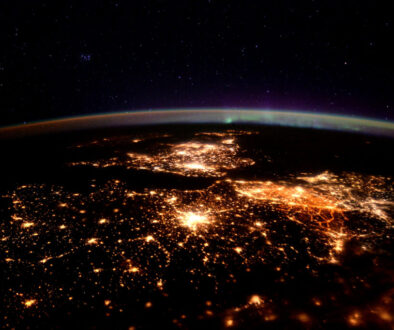 A picture of North West Europe under aurora taken by ESA astronaut Tim Peake during his six-month Principia on the International Space Station.